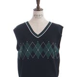 パール付アーガイルベスト | axes femme | 詳細画像22 