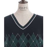 パール付アーガイルベスト | axes femme | 詳細画像24 