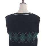 パール付アーガイルベスト | axes femme | 詳細画像25 