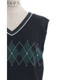 パール付アーガイルベスト | axes femme | 詳細画像26 