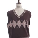 パール付アーガイルベスト | axes femme | 詳細画像9 