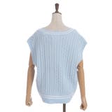 刺繍入りチルデンニットベスト | axes femme | 詳細画像12 