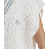 刺繍入りチルデンニットベスト | axes femme | 詳細画像21 