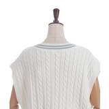 刺繍入りチルデンニットベスト | axes femme | 詳細画像22 