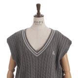 刺繍入りチルデンニットベスト | axes femme | 詳細画像26 