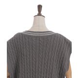 刺繍入りチルデンニットベスト | axes femme | 詳細画像28 