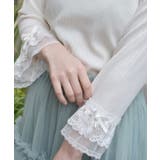 レース重ねデザイン袖プルオーバー | axes femme | 詳細画像6