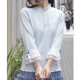 レース重ねデザイン袖プルオーバー | axes femme | 詳細画像8