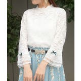 袖デザイン総レース七分袖プルオーバー | axes femme | 詳細画像11 