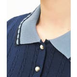 刺繍入り配色襟ニットポロ | axes femme | 詳細画像11