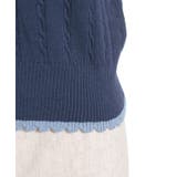 刺繍入り配色襟ニットポロ | axes femme | 詳細画像15