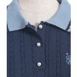 刺繍入り配色襟ニットポロ | axes femme | 詳細画像16