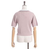 刺繍入り配色襟ニットポロ | axes femme | 詳細画像20