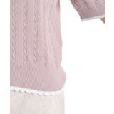 刺繍入り配色襟ニットポロ | axes femme | 詳細画像21