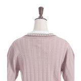 刺繍入り配色襟ニットポロ | axes femme | 詳細画像23