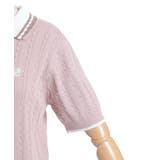 刺繍入り配色襟ニットポロ | axes femme | 詳細画像24