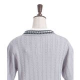 刺繍入り配色襟ニットポロ | axes femme | 詳細画像30