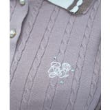 刺繍入り配色襟ニットポロ | axes femme | 詳細画像7