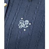 刺繍入り配色襟ニットポロ | axes femme | 詳細画像9