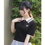 刺繍入りジップニットポロ | axes femme | 詳細画像7 