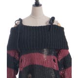 ボーダーオフショルニットプルオーバー | axes femme | 詳細画像12 