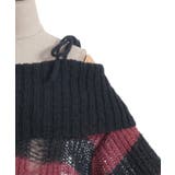 ボーダーオフショルニットプルオーバー | axes femme | 詳細画像14 