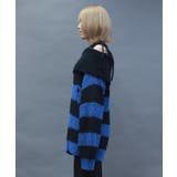 ボーダーオフショルニットプルオーバー | axes femme | 詳細画像2 