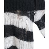 ボーダーオフショルニットプルオーバー | axes femme | 詳細画像20 