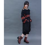 ボーダーオフショルニットプルオーバー | axes femme | 詳細画像8 