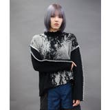 黒 | ダメージニットプルオーバー | axes femme