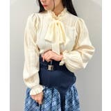 生成り | シフォンボウタイ付ニットプルオーバー | axes femme