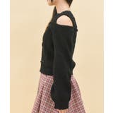 メニーリボン肩あきニットプルオーバー | axes femme | 詳細画像2