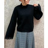 黒 | フレア袖ハイネックニット | axes femme