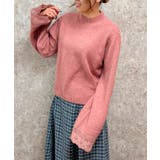 ピンク | フレア袖ハイネックニット | axes femme