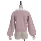 ＰＱ刺繍バイカラーポロニット | axes femme | 詳細画像14 