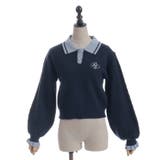 ＰＱ刺繍バイカラーポロニット | axes femme | 詳細画像17 