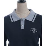 ＰＱ刺繍バイカラーポロニット | axes femme | 詳細画像20 