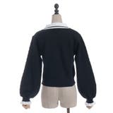 ＰＱ刺繍バイカラーポロニット | axes femme | 詳細画像26 