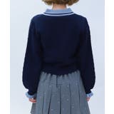 ＰＱ刺繍バイカラーポロニット | axes femme | 詳細画像3 