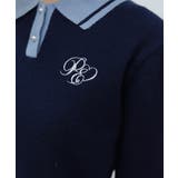 ＰＱ刺繍バイカラーポロニット | axes femme | 詳細画像7 