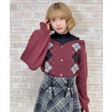 レイヤード風アーガイルニット | axes femme | 詳細画像14 