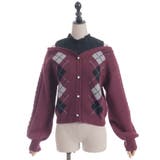 レイヤード風アーガイルニット | axes femme | 詳細画像15 