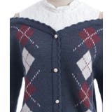 レイヤード風アーガイルニット | axes femme | 詳細画像22 