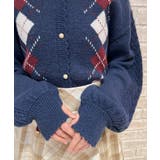 レイヤード風アーガイルニット | axes femme | 詳細画像5 