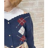 レイヤード風アーガイルニット | axes femme | 詳細画像6 