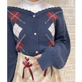 レイヤード風アーガイルニット | axes femme | 詳細画像7 