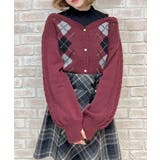 レイヤード風アーガイルニット | axes femme | 詳細画像8 