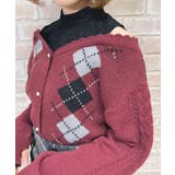 レイヤード風アーガイルニット | axes femme | 詳細画像9 