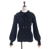 黒 | 機能付チャームリボンニット | axes femme