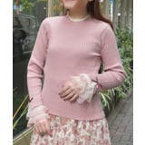 ピンク | リボン×チュールレースニット | axes femme